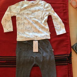 NWT Mori baby set: Forest tee and lunar joggers